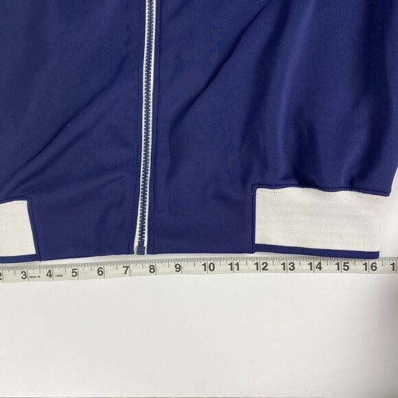 F&G Tech Golf Jacket Sweater Full Zip‎ Size M Blue White Pockets Logo - Picture 13 of 15
